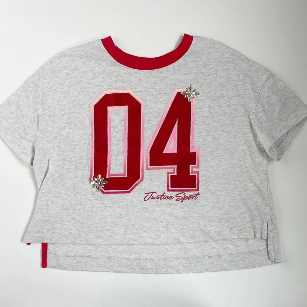 Justice Cropped Tee size 10
